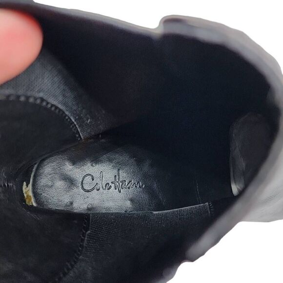 Cole Haan Denise Women's Black Closed Toe Pull On Ankle Heeled Boots Size 10B - Picture 3 of 11
